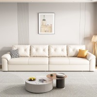 2025新款沙发床现代简约奶牛油猫爪皮小户型客厅坐卧折叠两用直排