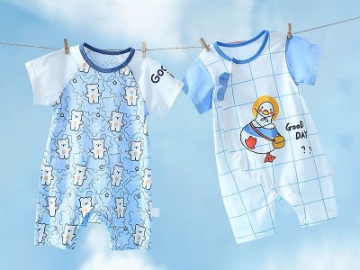 新生儿短袖连体衣夏季薄款宝宝爬服男女新款婴儿短袖哈衣纯棉夏装