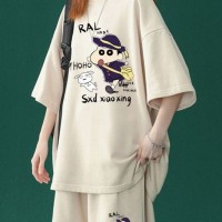 遮肉微胖显瘦加肥加大胖mm200斤休闲运动短袖短裤两件套装女夏季