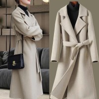 2025大码时尚中长款毛呢外套女冬装新款高端气质宽松长袖呢子大衣