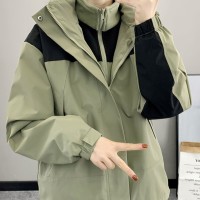 三合一冲锋衣男女情侣款加绒加厚外套防水滑雪服户外徒步登山上衣