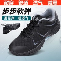 户外登山鞋越野跑鞋透气网眼训练胶鞋运动鞋男鞋消防黑超轻工装鞋