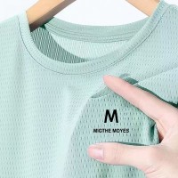 冰丝T恤短袖圆领男士中青年夏季新款上衣薄款休闲半袖速干体恤衫