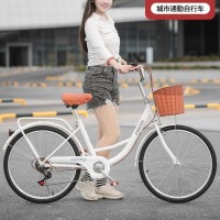 飞鸽牌通勤自行车轻便女款上班代步骑男式复古城市成人实心胎单车