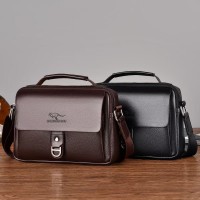 真皮质感男包皮包单肩包商务斜挎包横款男士包包手提包公文包中年